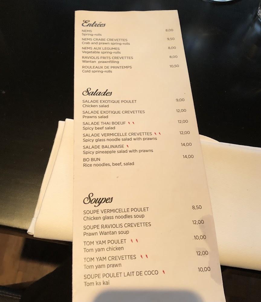 Restaurant Le Pousse-Pousse - Menu Image 4